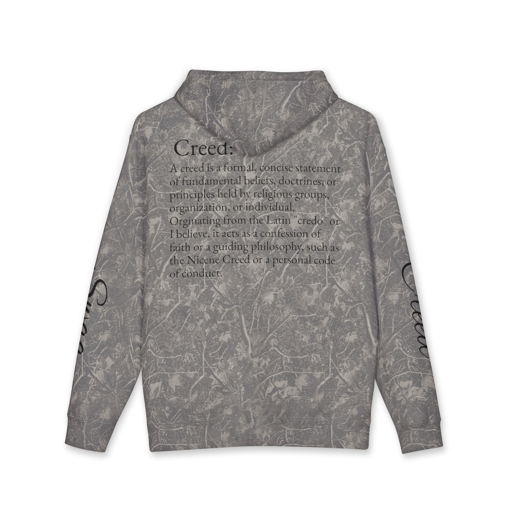 Hoodie - 'Atelier Swag' Crew Creed Graphic Hoodie
