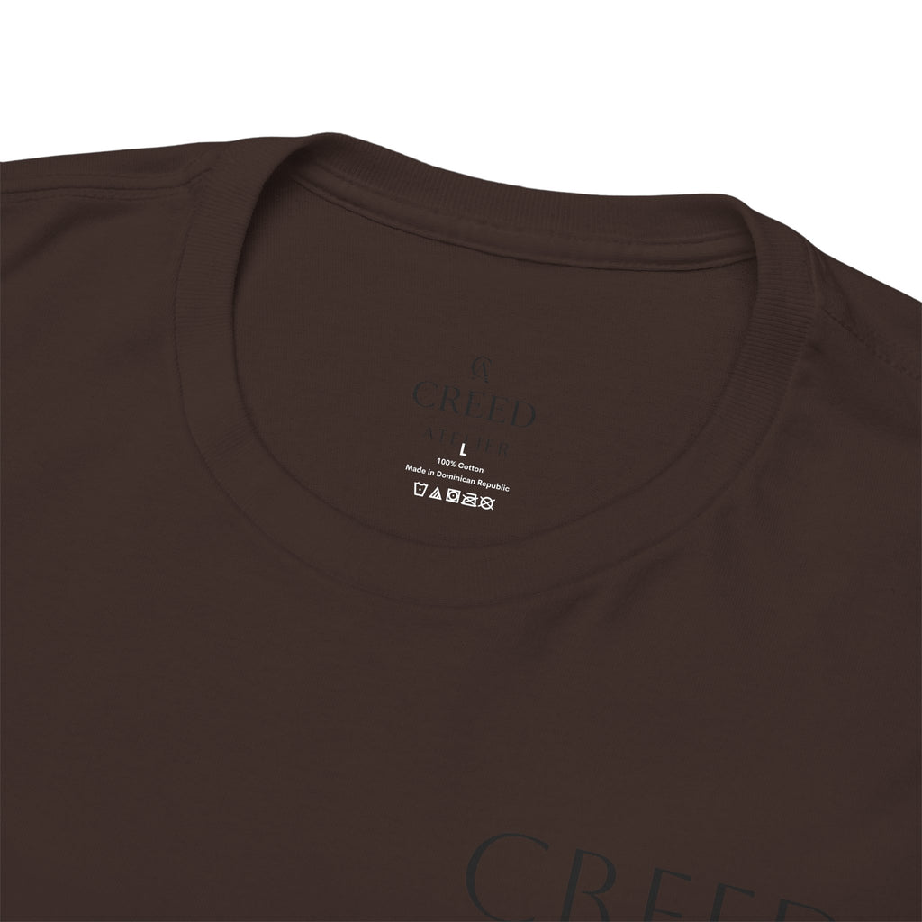 Creed Atelier Graphic Tee — Minimalist Fashion Logo T-Shirt