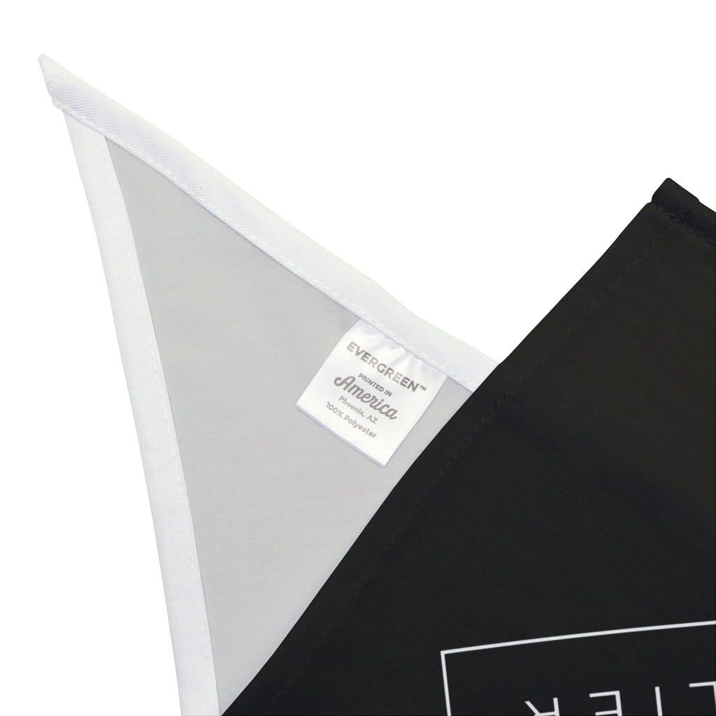 Creed Atelier White Pet Bandana - Luxury Branded Triangle Scarf for Dogs & Cats