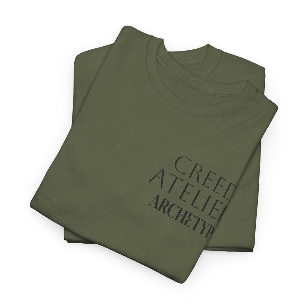 Creed Atelier Graphic Tee — Minimalist Fashion Logo T-Shirt
