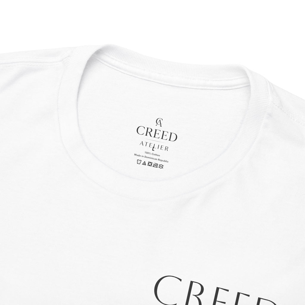 Creed Atelier Graphic Tee — Minimalist Fashion Logo T-Shirt