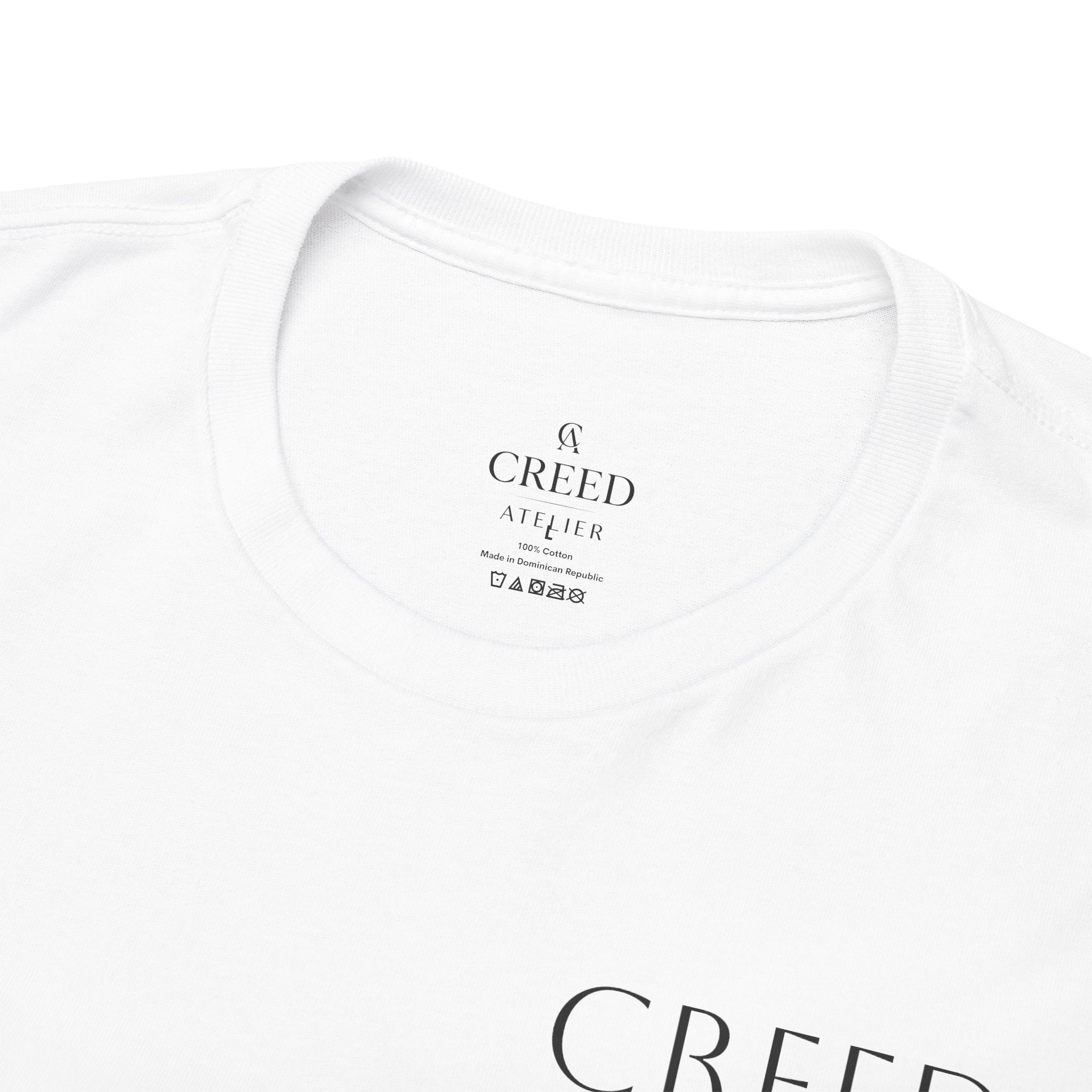 Creed Atelier Graphic Tee — Minimalist Fashion Logo T-Shirt
