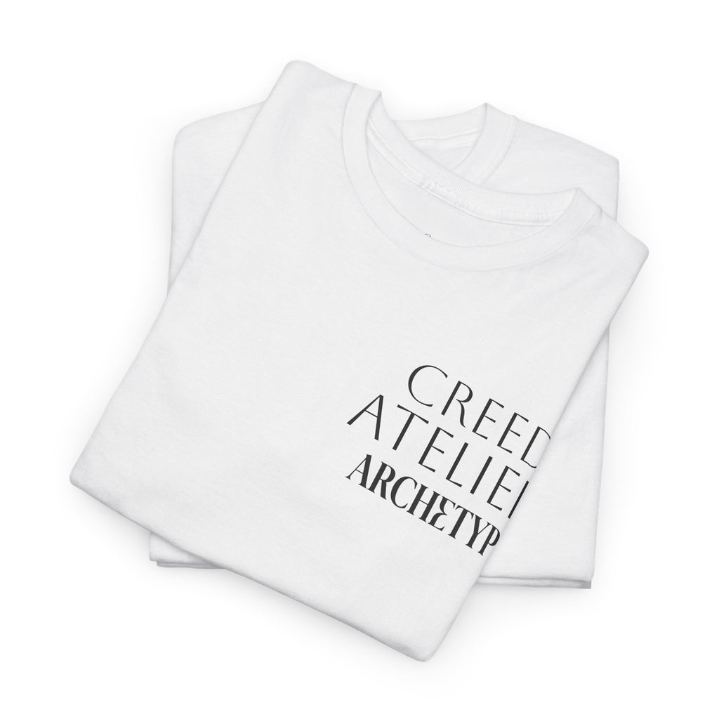 Creed Atelier Graphic Tee — Minimalist Fashion Logo T-Shirt