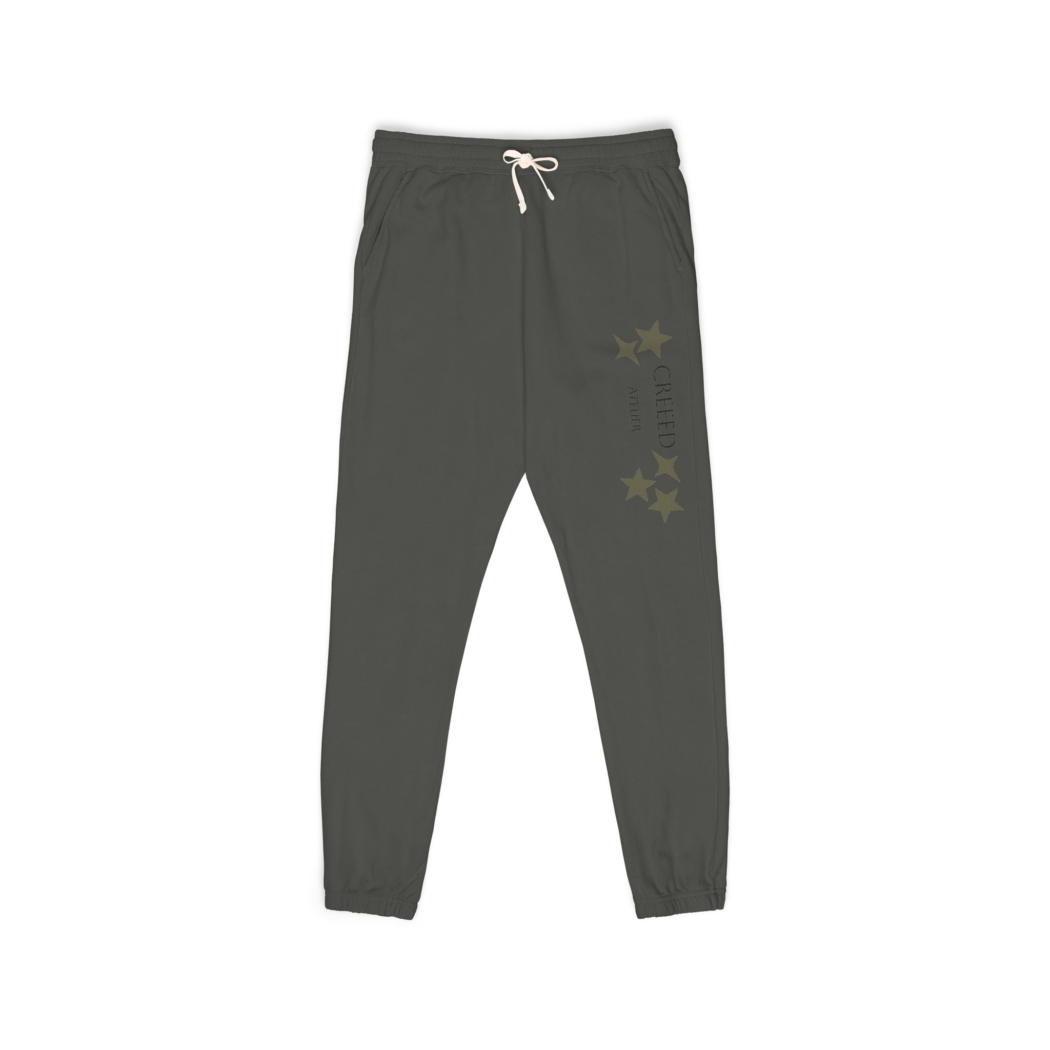 Creed Atelier Graphic Sweatpants — Mossy Green Baggy Sweats