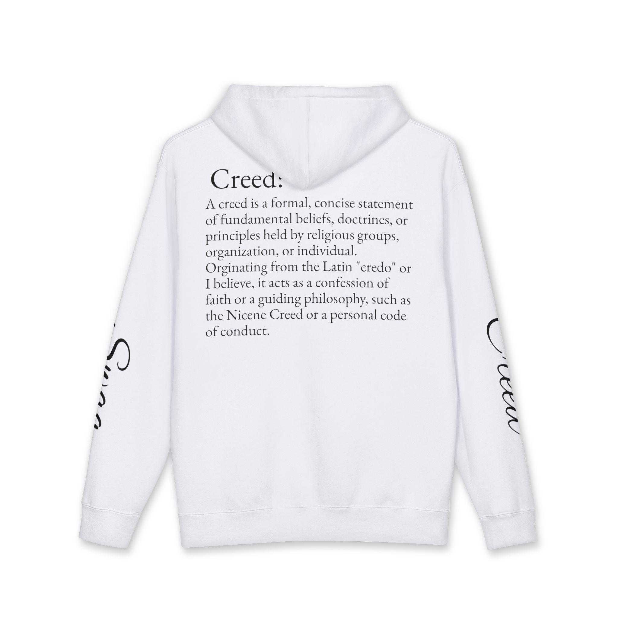 Hoodie - 'Atelier Swag' Crew Creed Graphic Hoodie