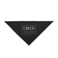 Creed Atelier White Pet Bandana - Luxury Branded Triangle Scarf for Dogs & Cats