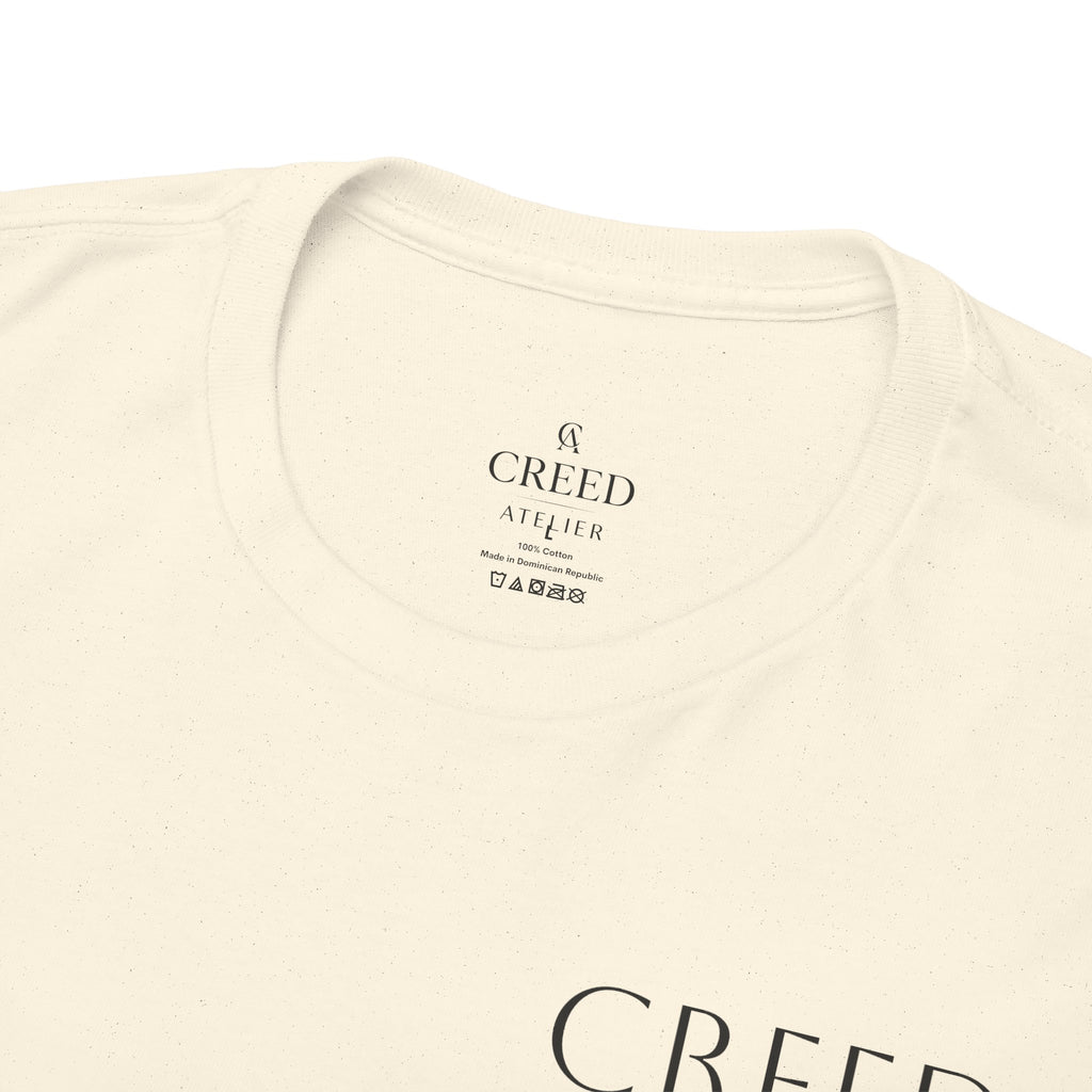 Creed Atelier Graphic Tee — Minimalist Fashion Logo T-Shirt